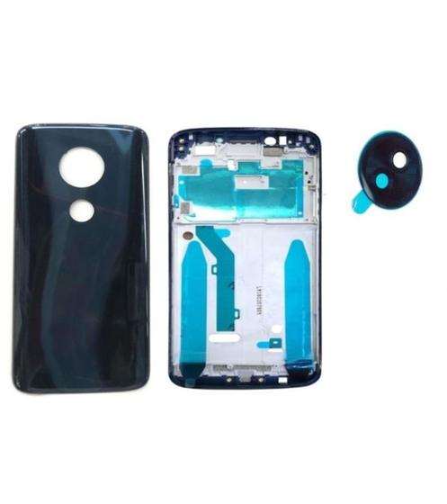 Imagem de Aro Chassis Motorola Moto G6 Play Azul Indigo + Tampa Traseira e Lente