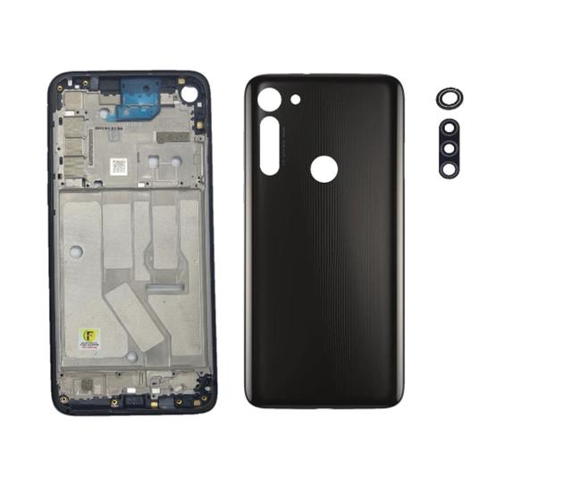 Imagem de Aro Chassis Motorola Moto G8 Power Preto + Tampa Traseira e Lente