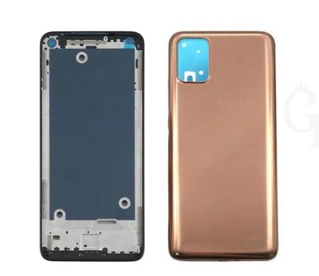 Imagem de Aro Chassis Motorola Moto G9 Plus Ouro Rose + Tampa Traseira