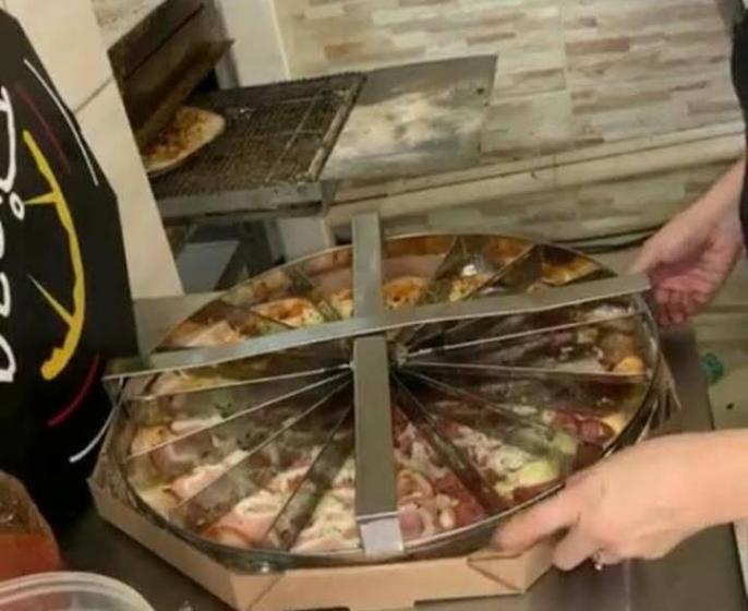 Imagem de Aro Cortador De Pizza 30cm 10 Fatias 9cm Alça X