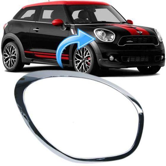 Imagem de Aro Cromado Farol Mini Countryman 1.6 2010 À 2016 - Direito