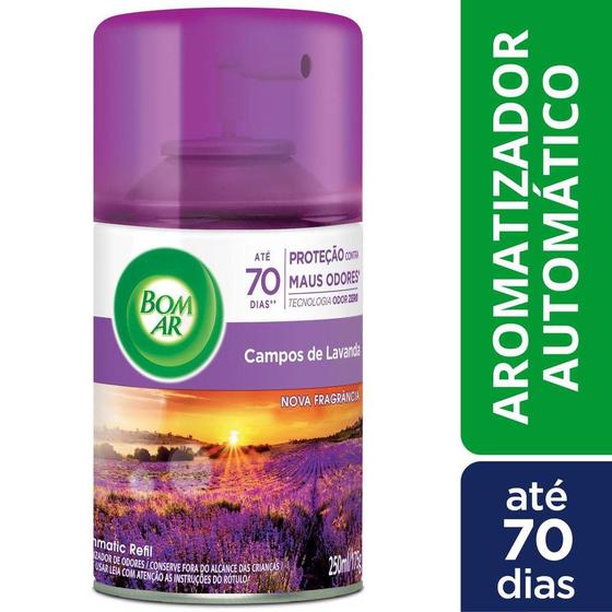 Imagem de Aromatizador Bom Ar Freshmatic Campos de Lavanda Refil 250ml