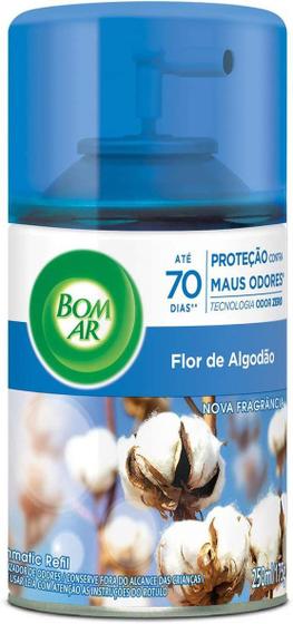 Imagem de Aromatizador Bom Ar Freshmatic Spray Automático Flor de Algodão Refil 250ml