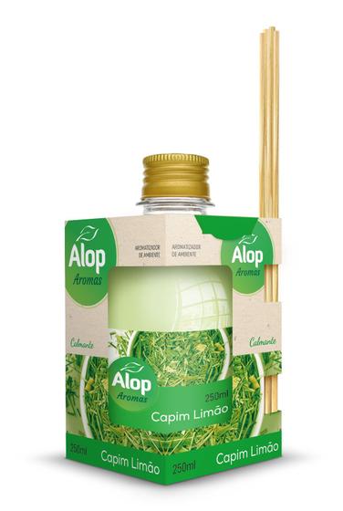 Imagem de Aromatizador De Ambientes Aroma Capim Limão 250ml Alop