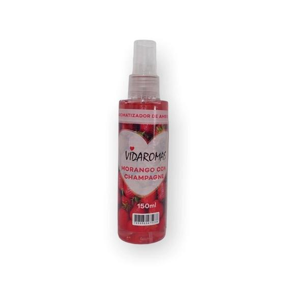 Imagem de Aromatizador de ambientes spray 150ml morango com champagne - VIDAROMAS