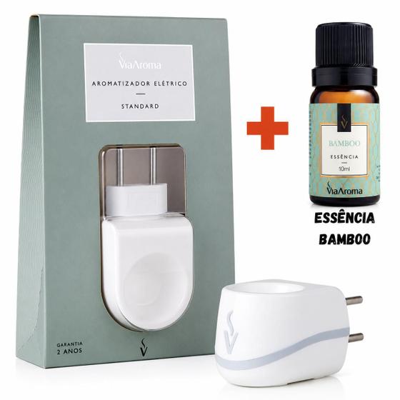 Aromatizador Difusor Elétrico Via Aroma Standard Tomada Bamboo