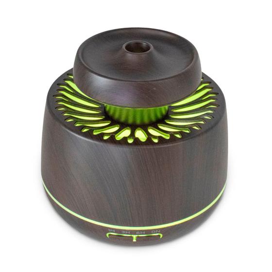 Imagem de Aromatizador e Umidificador de Ambientes Com 7 Tipos De Luzes De Led 400ML Cor:Mogno
