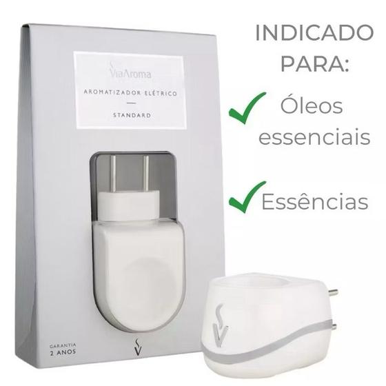 Aromatizador Elétrico Via Aroma Standard Difusor de Essências para Ambientes  Bivolt  Alta Durabilidade