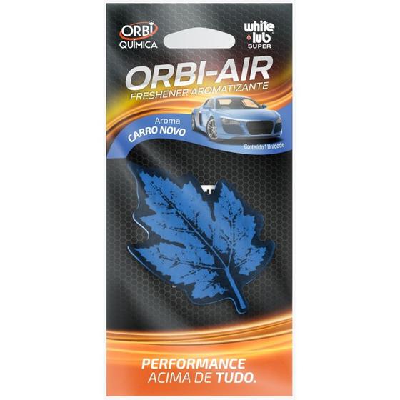 Imagem de Aromatizante Automotivo Folhinha Azul Carro Novo Universal
