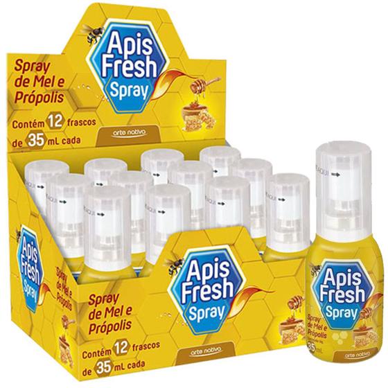 Imagem de Aromatizante Bucal ApisFresh Mel e Própolis 35ml Kit c/ 12un