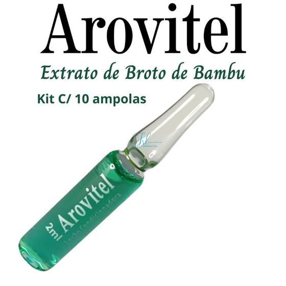 Imagem de Arovitel Broto De Bambu 2ml - Kit 5 Ampolas Nutrição Intensa