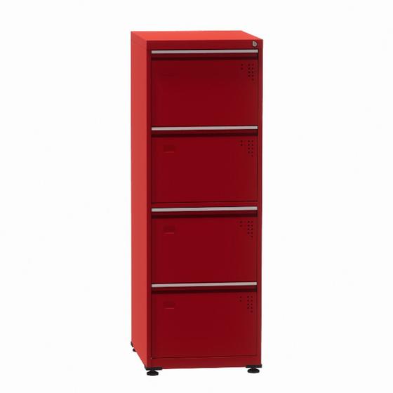 Imagem de Arquivo de Aço com 04 Gavetas Especial Pandin 1,36 m Vermelho