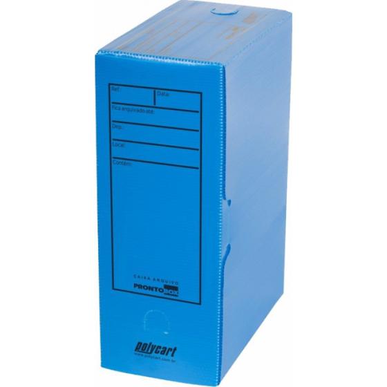 Imagem de Arquivo Morto Polycart de Plástico Prontobox Azul 4008 com 10 Unidades