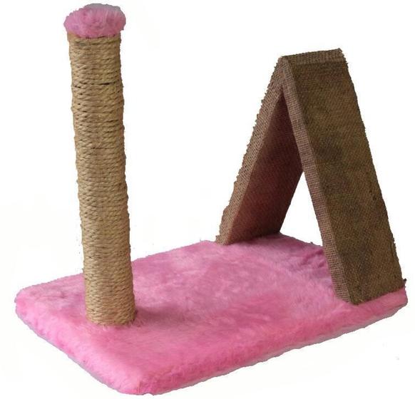 Imagem de Arranhador Mini Poste Com Triângulo - Rosa Bebê