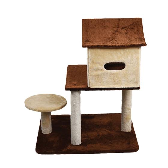 Imagem de Arranhador para Gatos American Pets-Chalesco - Casa com Base - 60x85cm