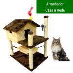 Arranhador para Gatos Casinha com Rede Menor preço em Arranhador para Gatos Casinha com Rede
