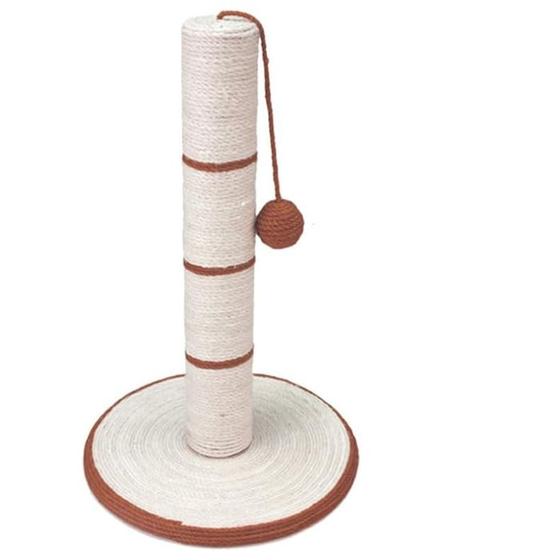 Imagem de Arranhador Para Gatos Marrom Torre Pino Com Brinquedo Bolinha E Sisal American Pets