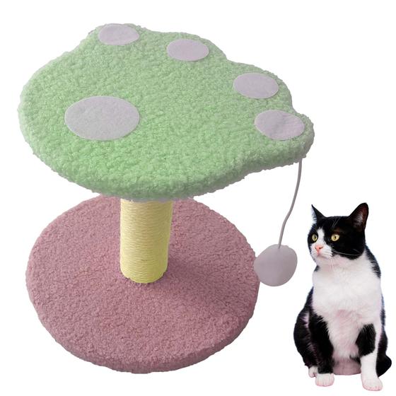 Imagem de Arranhador para Gatos Patinha Bola Brincadeira Arranhar Brincar Pet Shop Interativo Aconchegante Descanso Diversão Sisal Escala Macio Confortável Anim