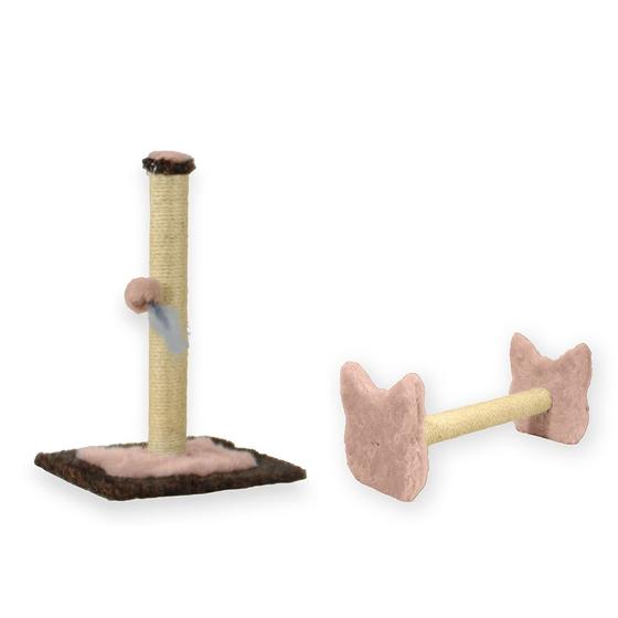 Imagem de Arranhador Para Gatos Poste P Torre Sisal Com Bolinha Poste Horizontal