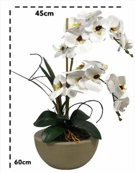 Arranjo Artificial 2 Orquídeas Branca Cuba para Centro de Mesa 70827 -  Sunny Days - Flores Artificiais - Magazine Luiza