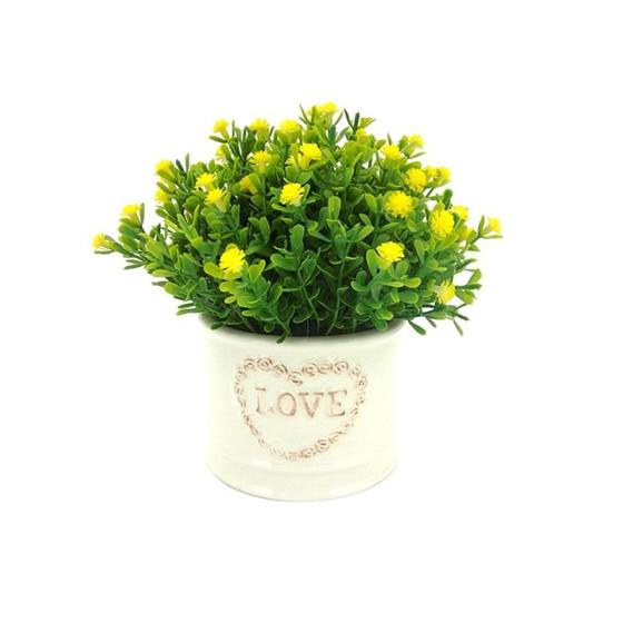 Imagem de Arranjo Artificial com Vaso Cerâmico Love Yazi Sortido