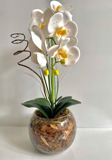 Imagem de Arranjo Centro de Mesa Completo Orquídea Siliconada Artificial