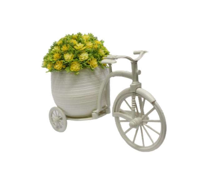 Arranjo de flores artificiais buchinho com mini flores vaso bicicleta - JL FLORES  ARTIFICIAIS - Arranjos de Flores - Magazine Luiza