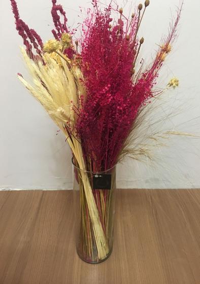 Arranjo de Folhas Secas (Rosa) Vaso de Vidro - Flores Artificiais /  Arranjos de Flores - providencia decor - Arranjos de Flores - Magazine Luiza