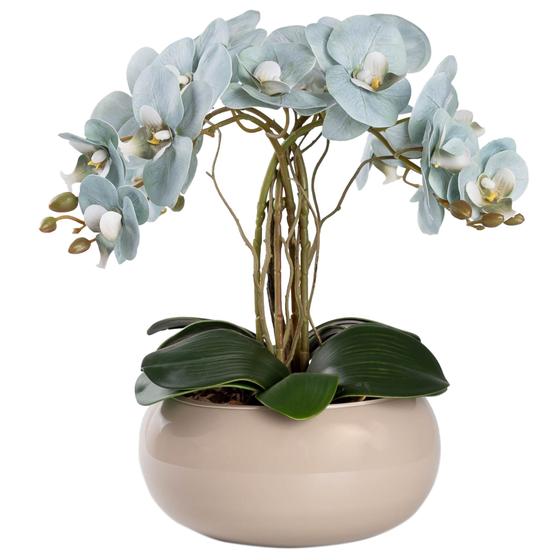 Imagem de Arranjo De Orquídea 4 Hastes Flor Artificial Centro de Mesa Decorativo