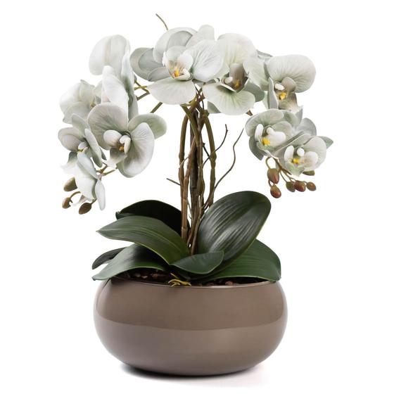 Arranjo De Orquídea 4 Hastes Flor Artificial Centro de Mesa Decorativo