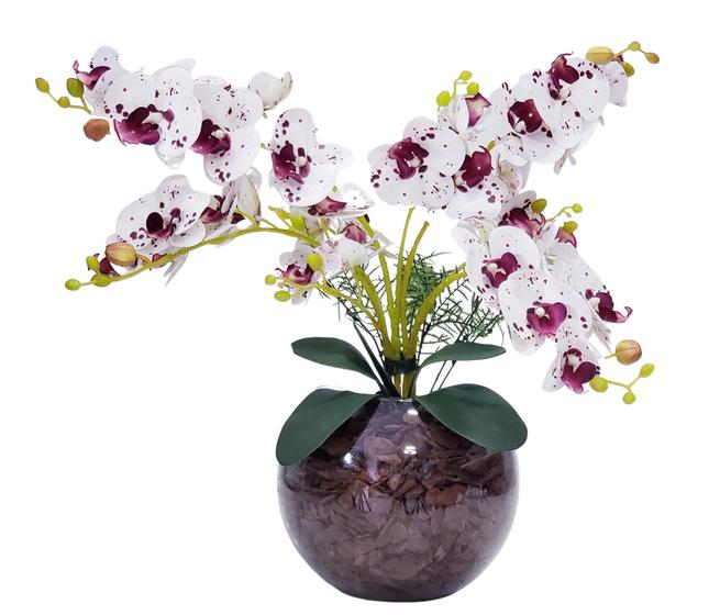 Imagem de Arranjo Flores 4 Orquídeas Artificial Com Vaso 50X50Cm - 007