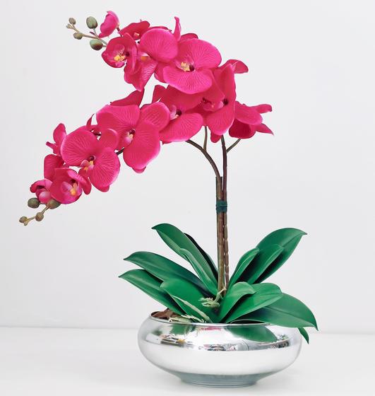 Arranjo Flores Orquídea Artificial Rosa Com Vaso - E24 - La Caza Store -  Flores de Natal - Magazine Luiza