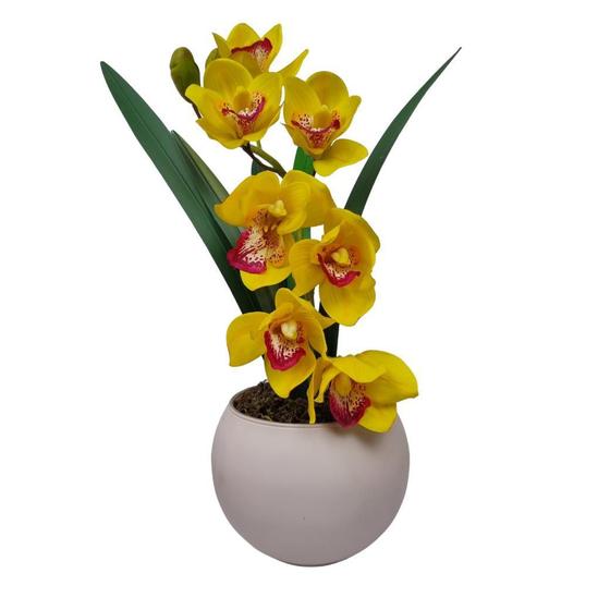 Imagem de Arranjo Orquídea 3D Premium Vaso Vidro Nude