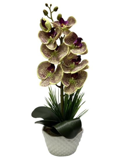 Arranjo Orquídea Silicone Toque Real Vaso Branco Orquídea Mesclada Roxa -  JL FLORES ARTIFICIAIS - Flores de Natal - Magazine Luiza