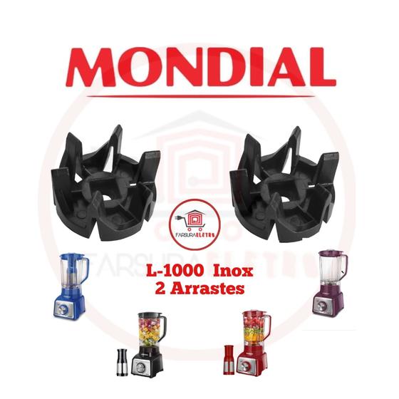 Imagem de Arraste do Copo 2 Unidades Liquidificador Mondial L1000 Turbo Inox