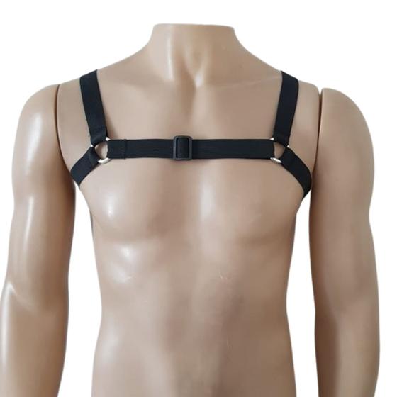 Arreio Harness Masculino em elastico com regulagem figurino - Almah Fashion Imagem de Arreio Harness Masculino em elastico com regulagem figurino