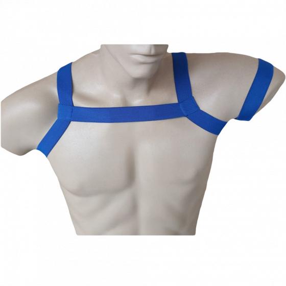 Imagem de Arreio Masculino Azul Alça + Bracelete Harness Mod 4 SexLord