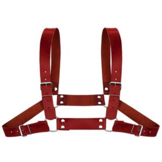 Imagem de Arreio masculino cratos harness vermelho