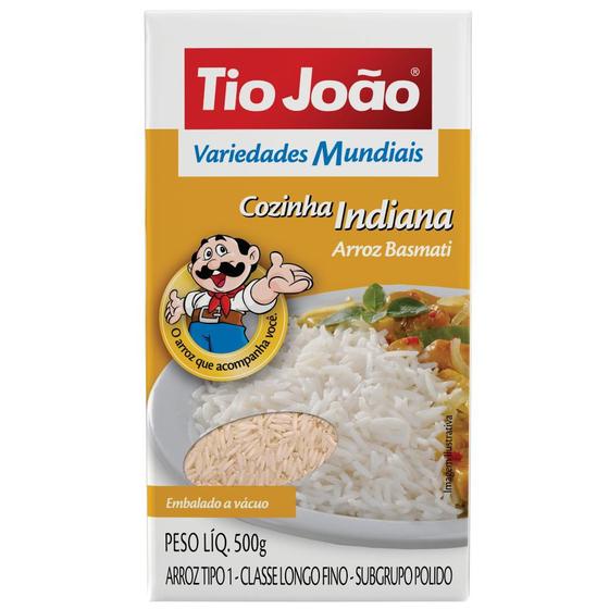 Imagem de Arroz Basmati Tio João Variedades Mundiais 500g