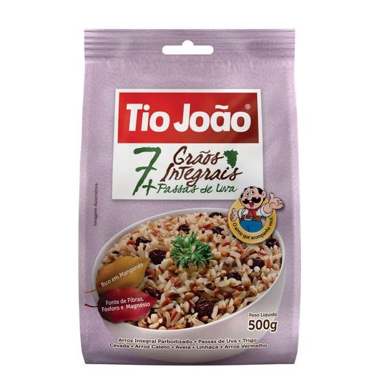 Imagem de Arroz Integral 7 Grãos com Passas de Uva Tio João 500g