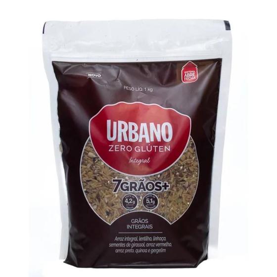 Imagem de Arroz Integral 7 Grãos Urbano Zero Glúten Pacote 1Kg