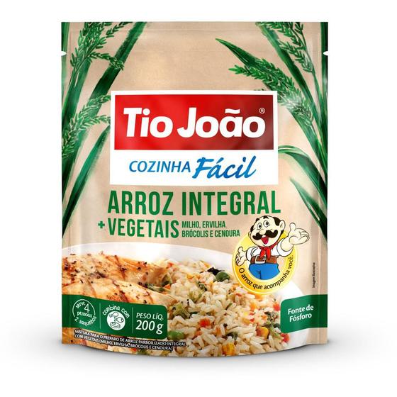 Imagem de Arroz Integral + Vegetais Tio João Cozinha Fácil 200g