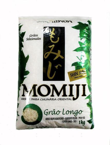 Imagem de Arroz Japonês Momiji Grão Longo 1Kg - Verde