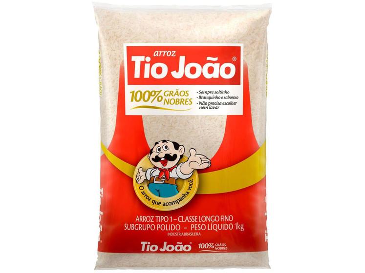 Imagem de Arroz Tio João 100% Grãos Nobres Tipo 1 - 1kg
