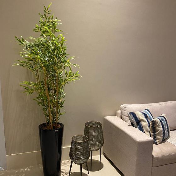 Imagem de Árvore Artificial Bambu 7 Hastes 170cm Planta Permanente no Gesso