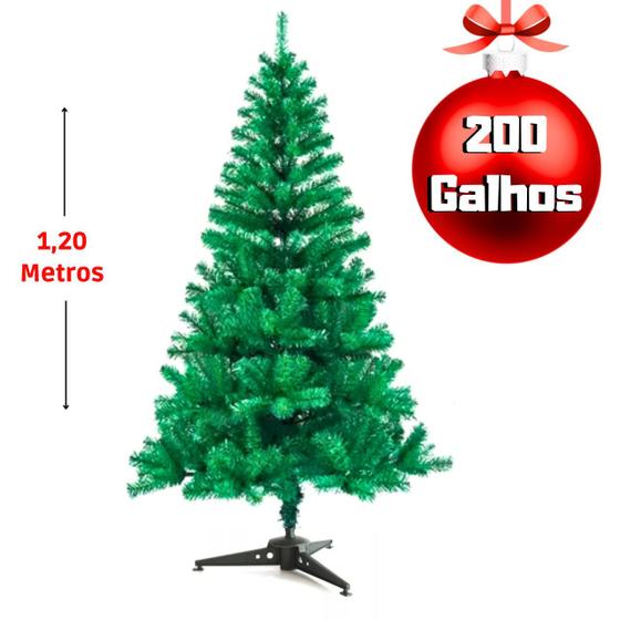 Imagem de Arvore De Natal 1,20 Metros 200 Galhos Luxo Premium Super Cheia