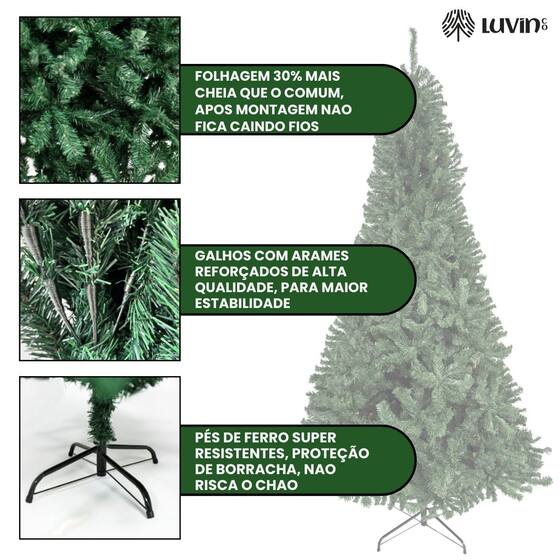 Árvore De Natal 3.0m 2500 Galhos Pinheiro Grande Luxo Cheia Premium 1.50m 1.80m 2.1m 2.4m 2.7m Verde - LuvinCo