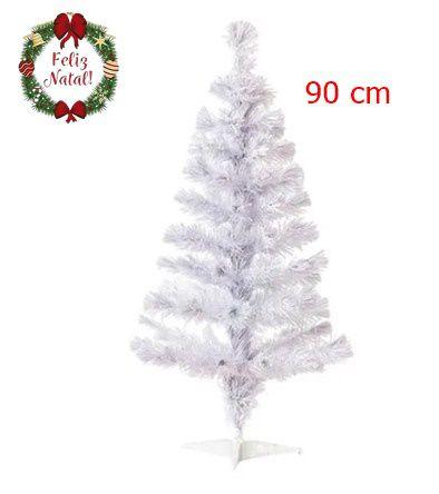 Imagem de Arvore de natal branca grande 90 cm luxo decoração 90 galhos Super Facil Montagem