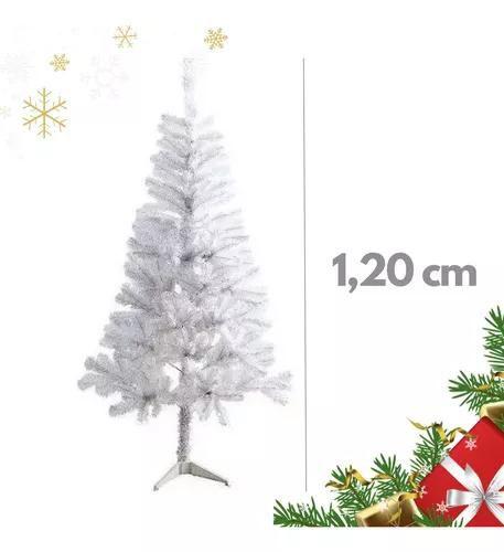 Imagem de Árvore De Natal Branca Grande Tradicional Luxo 1,20 Metros