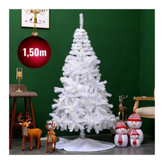 Imagem de Árvore De Natal Canadense Branco 1,50m Pinheiro 219 Galhos